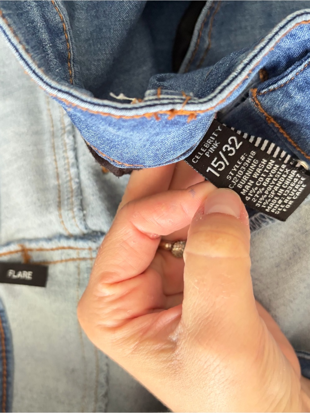 Celebrity Pink Flare Denim Jeans Button Fly - 32 - Picture 4 of 4